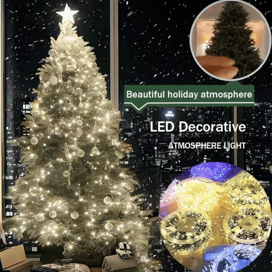 🎄🎁Catena luminosa a forma di petardo in filo di rame