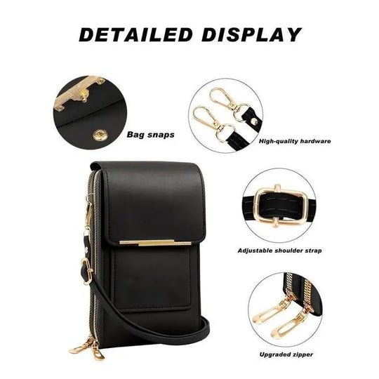 🌧️Water-Resistant & Stylish, 3 Ways to Wear👜 Handcrafted Crossbody Bag – Water-Resistant PU Leather & Adjustable Strap | Perfect for Any Occasion, Crossbody/Shoulder/Waist ✨