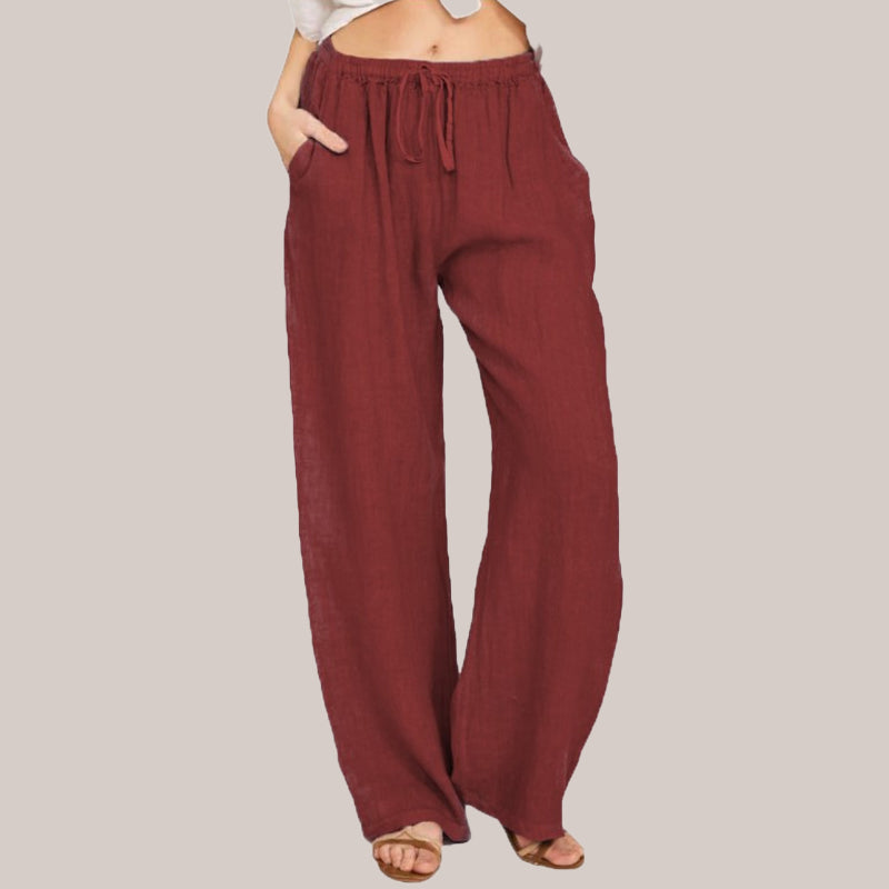 Women's  Cotton Linen Wide Leg Pants
