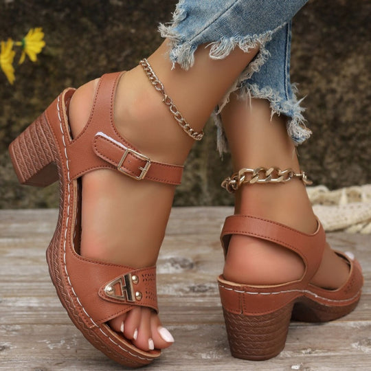 🌸NEW HOT SALE 50% OFF✨Elegant women's sandals with block heels – stylish and comfortable 👡✨