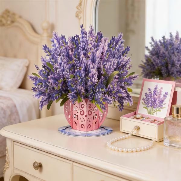 🏆PRODÁNO 35 000+! 🌼💌 Věčně kvetoucí 3D květinová vyskakovací karta – personalizovaný milostný vzkaz &  Věčný květ 🎁