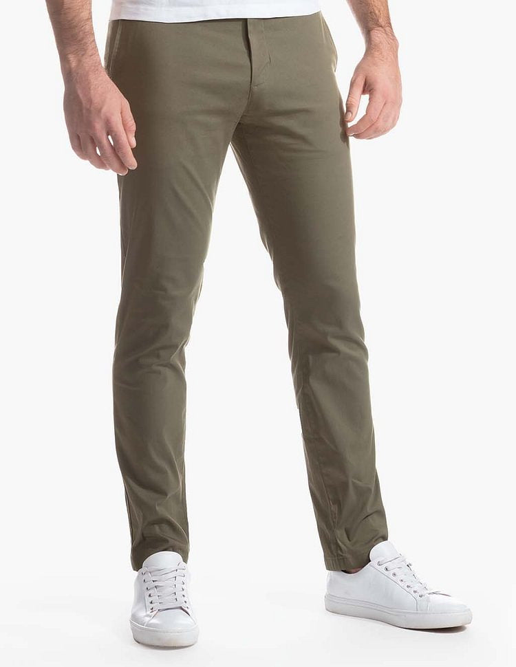 Męskie, codzienne, rozciągliwe spodnie khaki