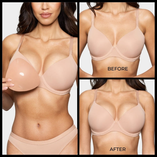 Invisible Lift - Patented Sticky Fashion Bra Inserts Prevents Nipple Slips No Sewing Required Low Cut Tops Womenswear