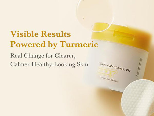 Kojic Acid Gurkemeje Power Duo til ansigt & krop | Ideel til urolig hud & brug efter pletpleje | Beroligende & beroligende med Kojic Acid, Gurkemeje, Niacinamid