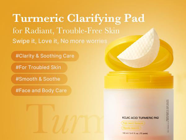 Kojic Acid Gurkemeje Power Duo til ansigt & krop | Ideel til urolig hud & brug efter pletpleje | Beroligende & beroligende med Kojic Acid, Gurkemeje, Niacinamid