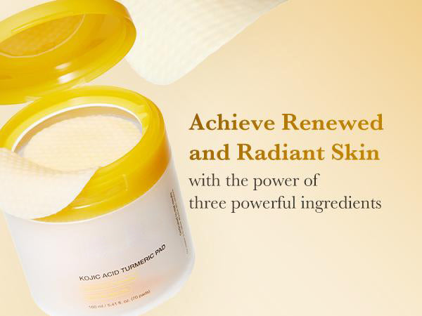 Kojic Acid Gurkemeje Power Duo til ansigt & krop | Ideel til urolig hud & brug efter pletpleje | Beroligende & beroligende med Kojic Acid, Gurkemeje, Niacinamid