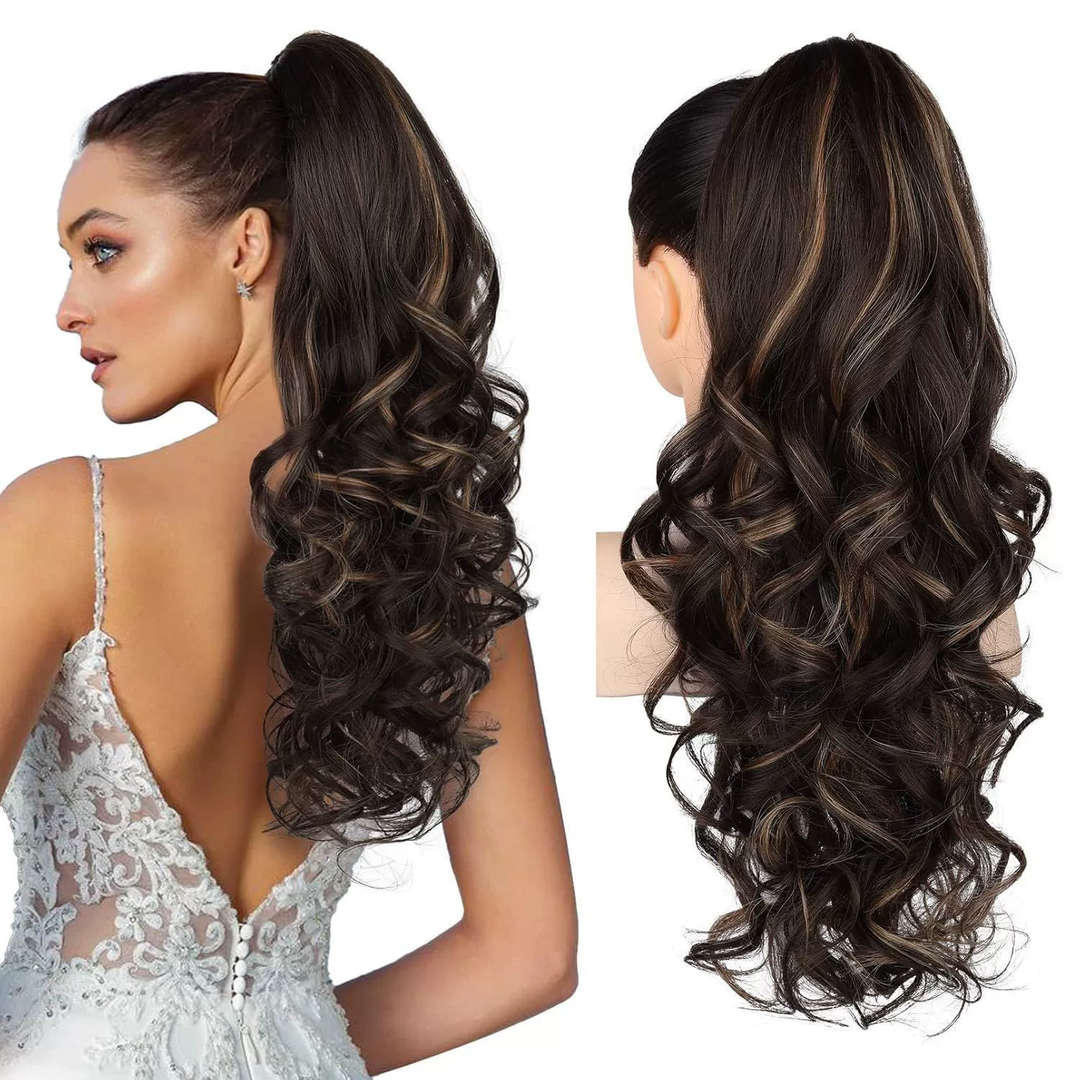 💜Rajoitetun ajan tarjous 50%POIS💜Klipsillä kiinnitettävä laineikas poninhäntäpidennys