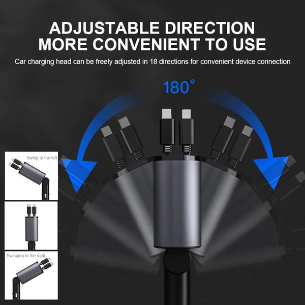 🎁Hot Sale 50% OFF⏳Fast Charge Retractable Car Charger