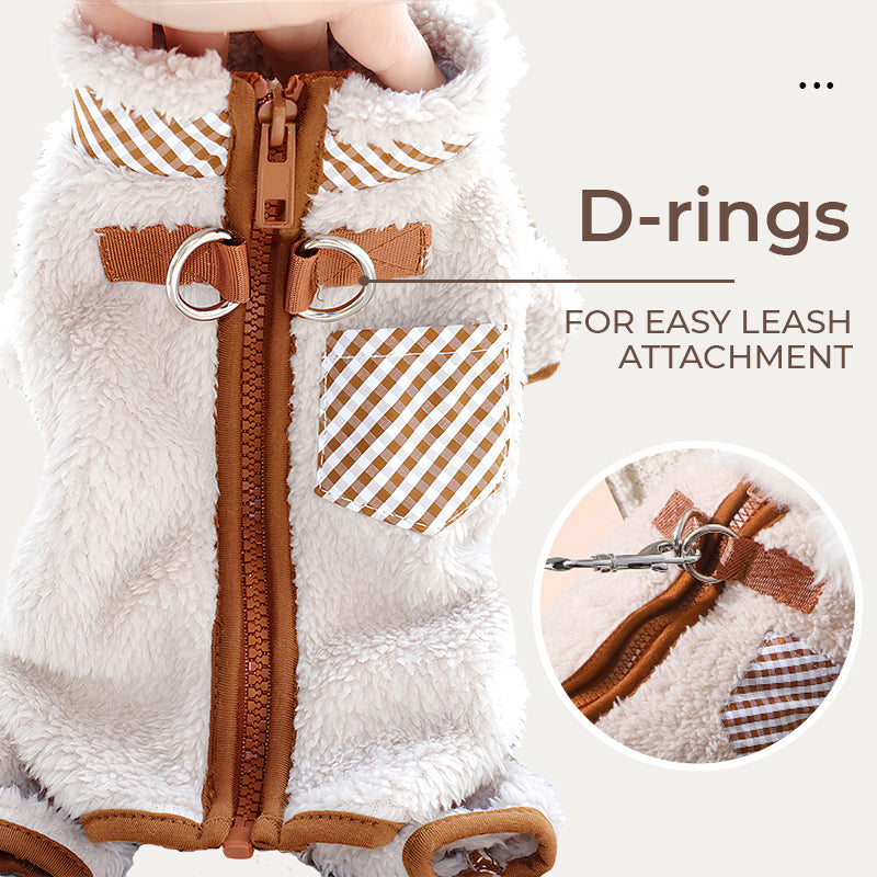 Winter Cozy Dog Coat with D-rings-1