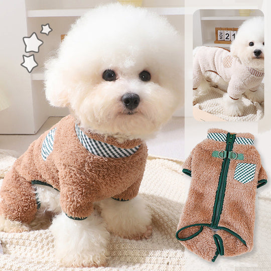 Winter Cozy Dog Coat with D-rings-3