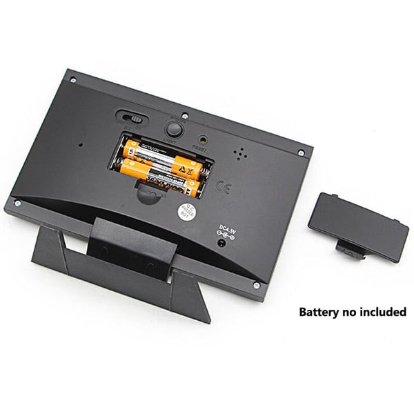 🔥Digitaalinen LED-lämpötila- ja kosteusmittari. LED-pöytäherätyskello sääennusteella