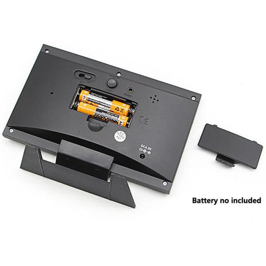 🔥Digitaalinen LED-lämpötila- ja kosteusmittari. LED-pöytäherätyskello sääennusteella