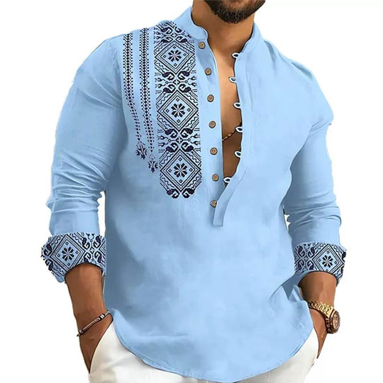 🎉Hot Sale 49% OFF🎉Long-sleeved Stand Collar Casual Shirt for Men