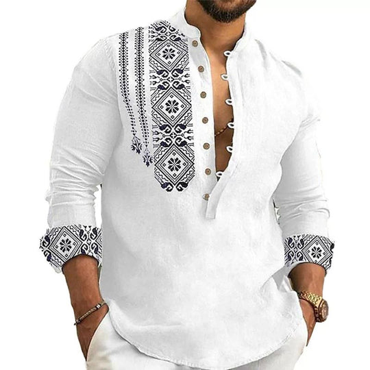 🎉Hot Sale 49% OFF🎉Long-sleeved Stand Collar Casual Shirt for Men
