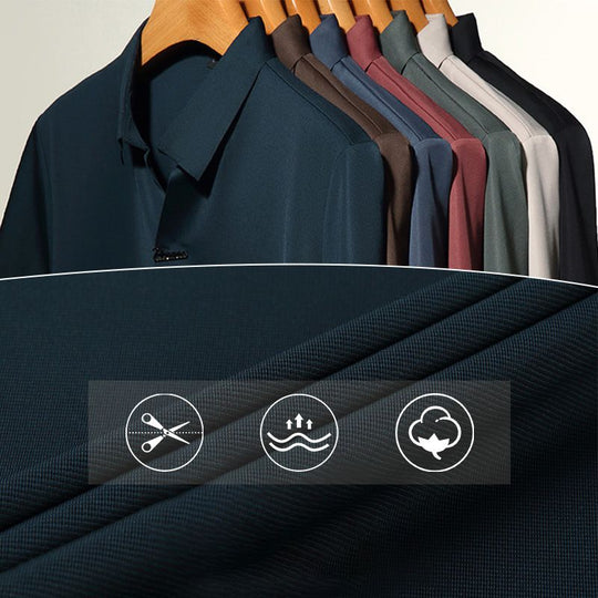 🔥Men’s Casual Lapel Breathable Wrinkle-free T-shirt