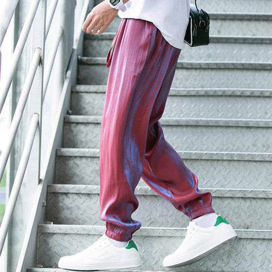 Men's Reflective Relaxed Fit Casual Jogger Pants