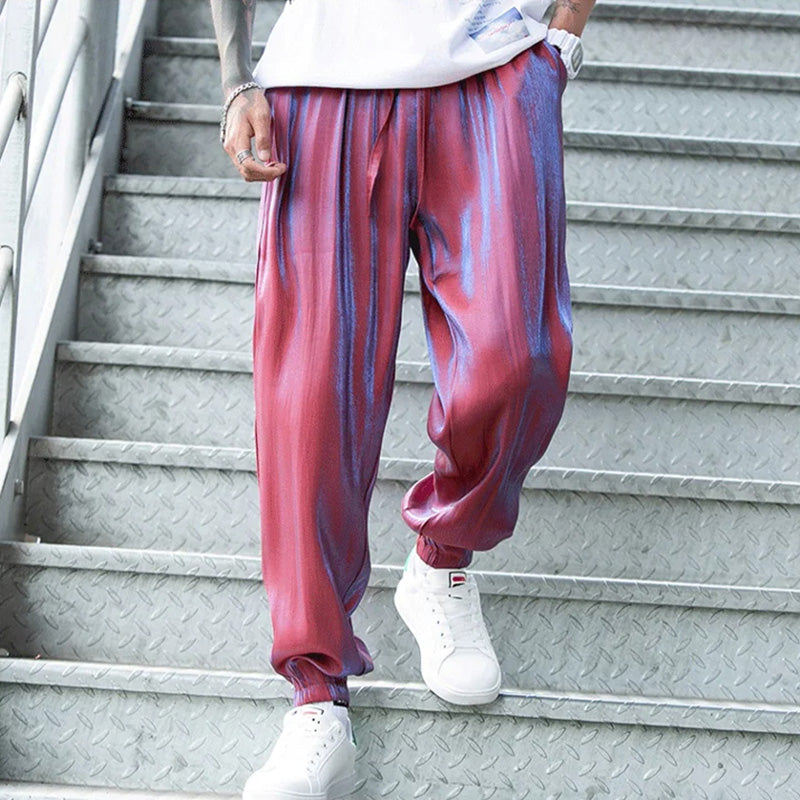 Men's Reflective Relaxed Fit Casual Jogger Pants