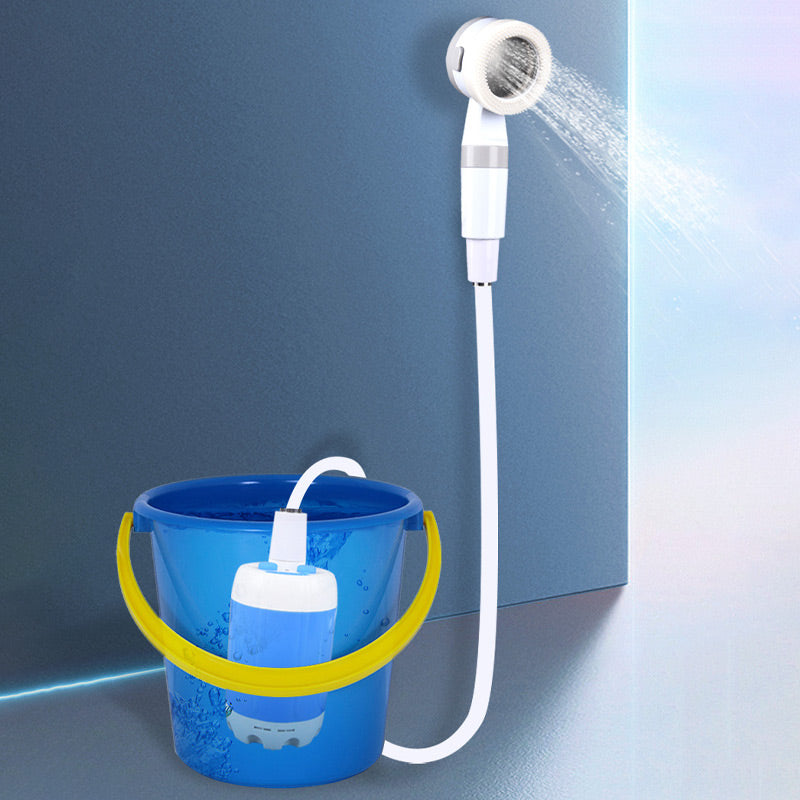 Doccia portatile per il campeggio con pompa dell'acqua