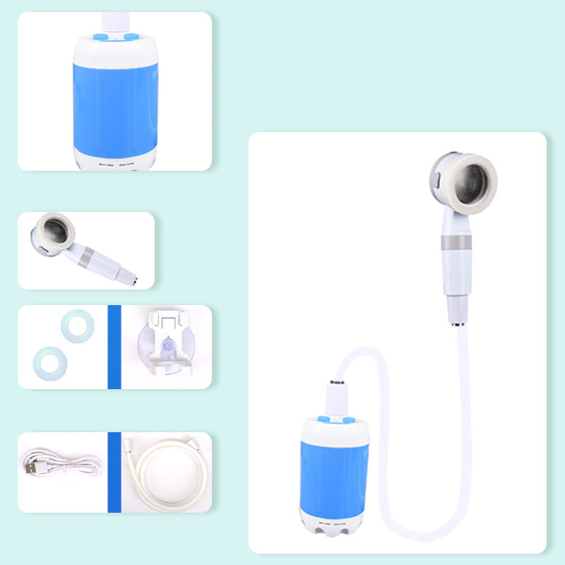 Doccia portatile per il campeggio con pompa dell'acqua