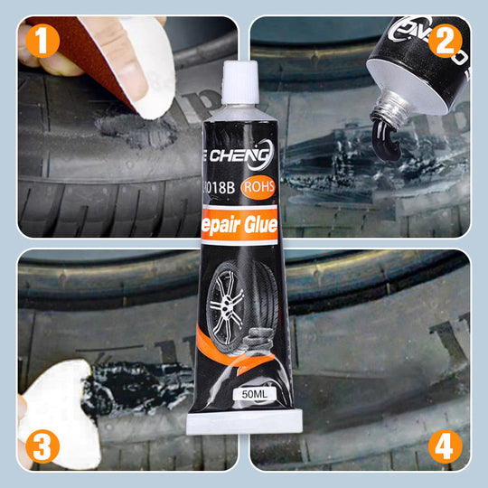 🛞Waterproof & High Temperature Resistant Tire Repair Glue - Suitable For Cars, Motorcycles, Bicycles