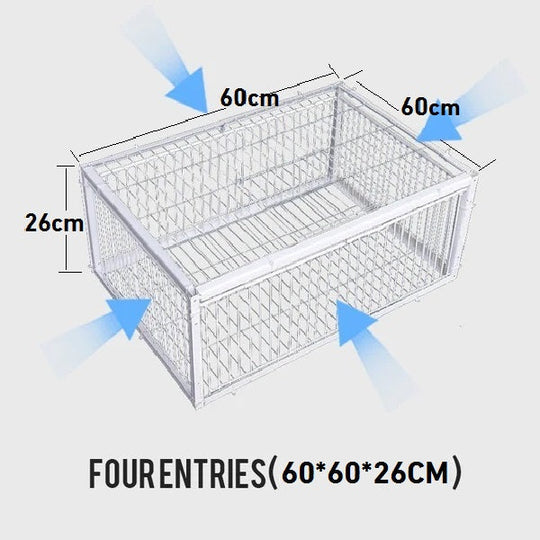 AutoTrap Bird Cage - Entry Only, No Exit, With Base