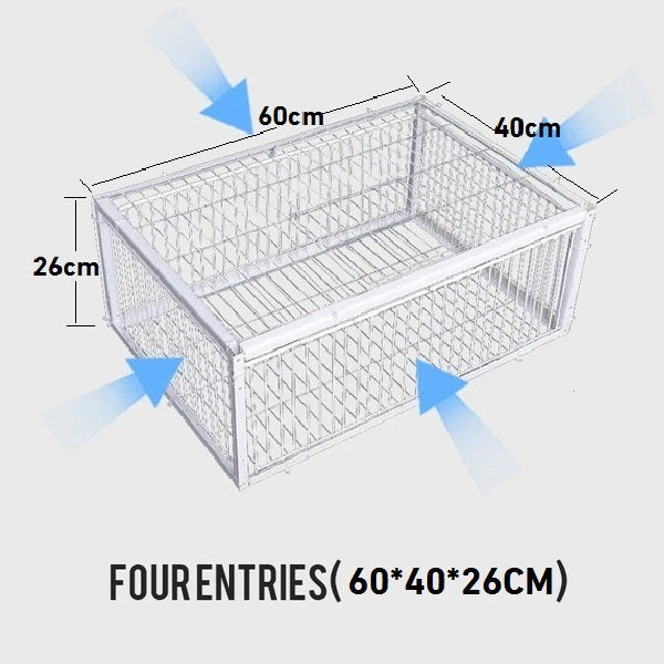 AutoTrap Bird Cage - Entry Only, No Exit, With Base-13