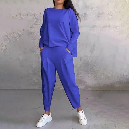 ❤️‍🔥Opruiming - 50% KORTING🤍Set van 2 tops met ronde hals en lange mouwen en broek