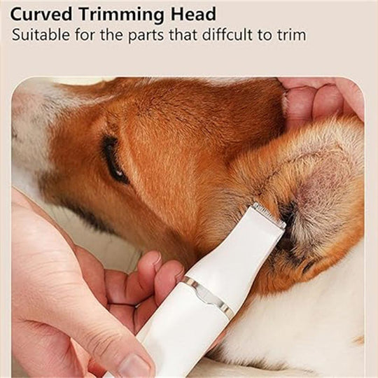 4-in-1 Quiet Hair Trimmers Nail Grinding Set for Pets