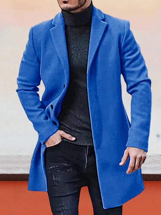 👔 Veste classique pour homme à boucle simple rangée, couleur unie - Un indispensable du quotidien