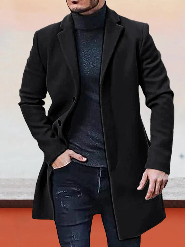👔 Veste classique pour homme à boucle simple rangée, couleur unie - Un indispensable du quotidien