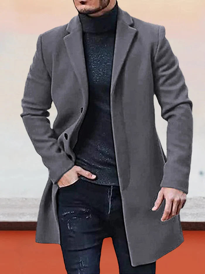 👔 Veste classique pour homme à boucle simple rangée, couleur unie - Un indispensable du quotidien