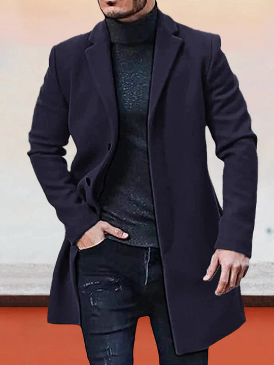 👔 Veste classique pour homme à boucle simple rangée, couleur unie - Un indispensable du quotidien