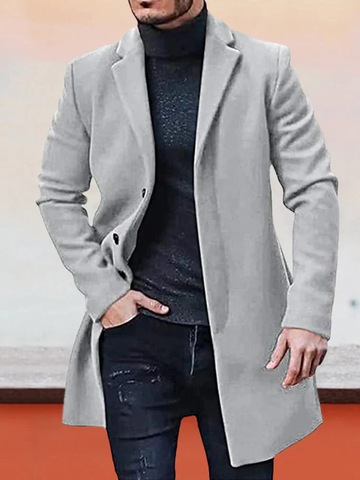 👔 Veste classique pour homme à boucle simple rangée, couleur unie - Un indispensable du quotidien