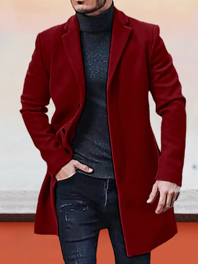 👔 Veste classique pour homme à boucle simple rangée, couleur unie - Un indispensable du quotidien