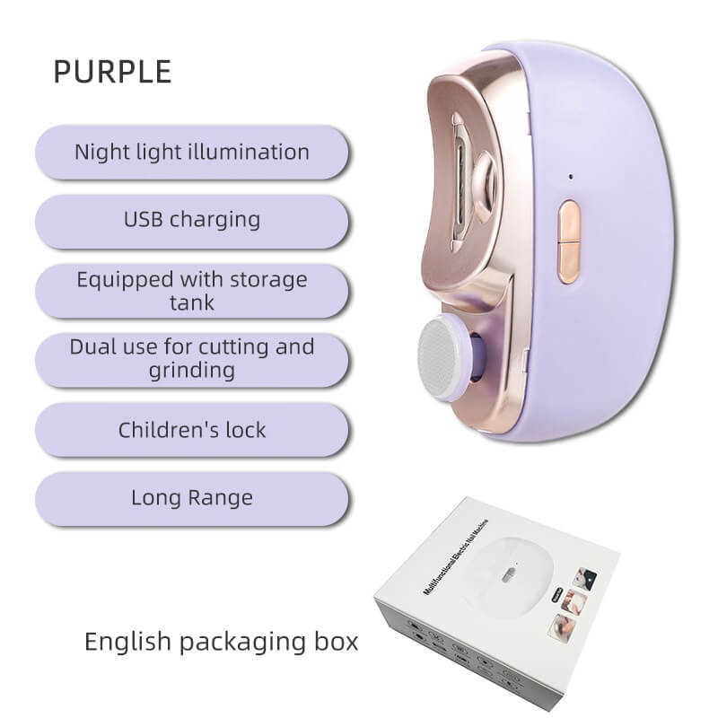 Automatyczna elektryczna obcinaczka do paznokci 3 w 1 z funkcją polerowania