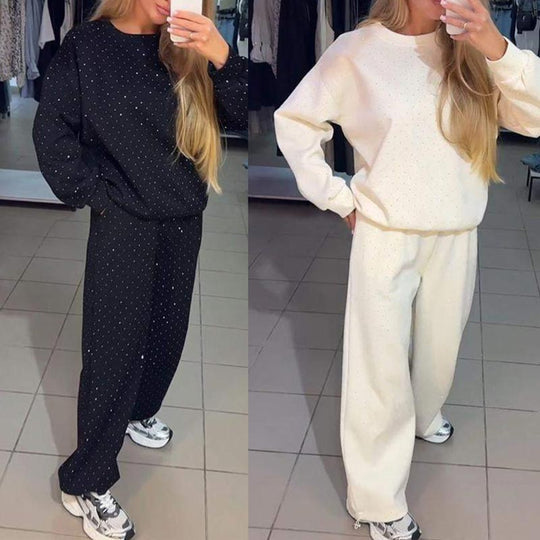 🌸Spring Specials💐 Women’s Round-neck Casual Sports Sweatshirt and Jogger Pants (2-piece Set)