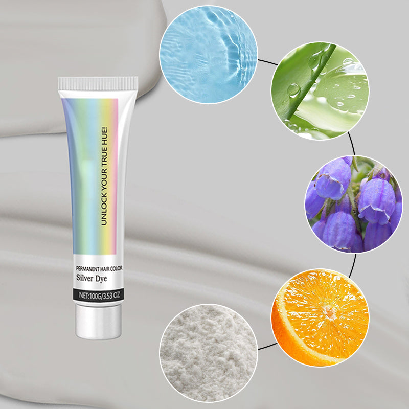 ⏳Limited-time 50% off⏰2-in-1 Silver Hair Dye with Natural Essence Extract🩶