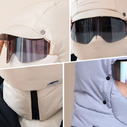 🔥 Christmas Sale🌟Windproof Full Cover Outdoor Mask with Glasses