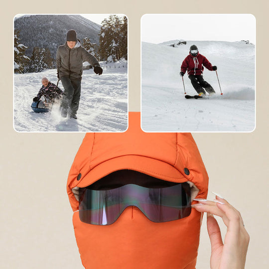 🔥 Christmas Sale🌟Windproof Full Cover Outdoor Mask with Glasses