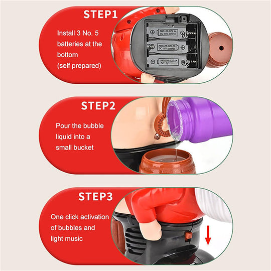 🎅Aikainen joulu - 49% POIS🎄Hauska joulupukin kuplapuhalluskone