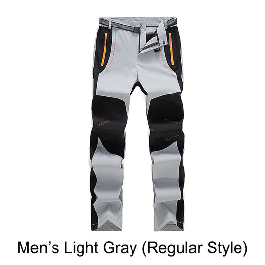 Pantaloni da trekking in vita elastica e elastica calda impermeabile.
