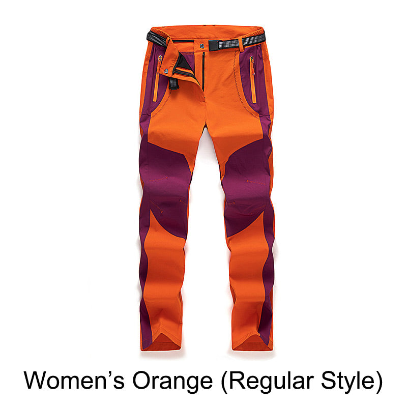 Pantaloni da trekking in vita elastica e elastica calda impermeabile.