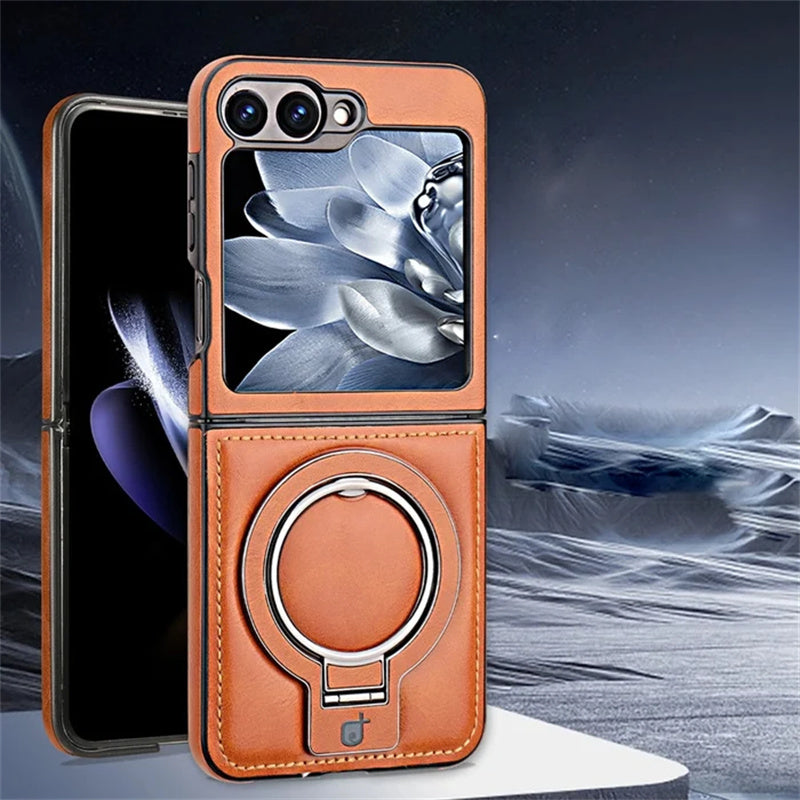 Magnetic Phone Case with Ring Stand for Galaxy Z Flip Series