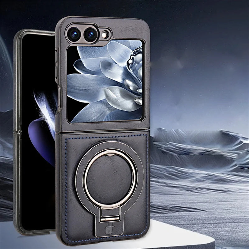 Magnetic Phone Case with Ring Stand for Galaxy Z Flip Series