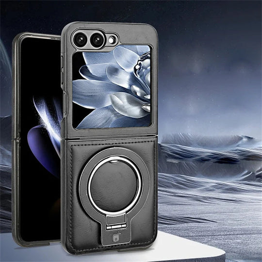 Magnetic Phone Case with Ring Stand for Galaxy Z Flip Series