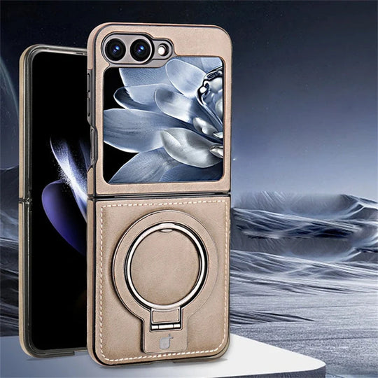 Magnetic Phone Case with Ring Stand for Galaxy Z Flip Series