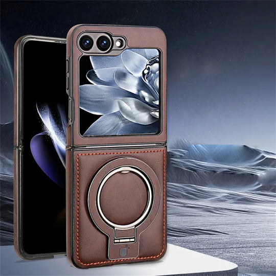 Magnetic Phone Case with Ring Stand for Galaxy Z Flip Series