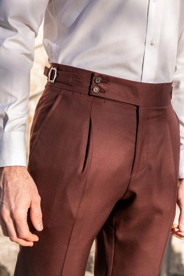 Men's Solid Color Straight Casual Trousers