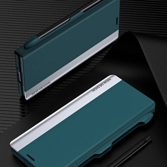 Flip Stand Protective Shell with Pen Slot for Samsung Galaxy Z Fold 6/5/4/3 - With Free Pen