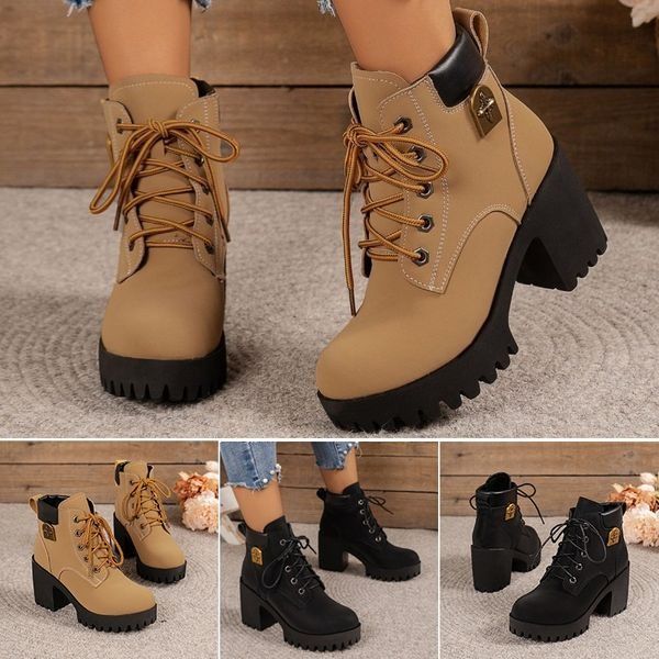 【35-42】2025 new thick sole British style Martin boots